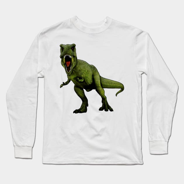 Dinosaurus T-Rex Long Sleeve T-Shirt by valentinahramov
